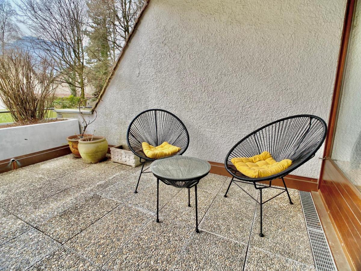 Ruhiges Terrassen-Apartment Mit Blick Ins Grune Dornbirn Luaran gambar